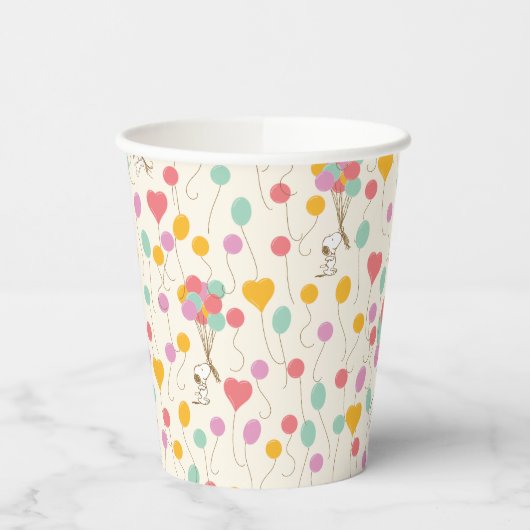 Snoopy Bunches of Balloons Pattern Papieren Bekers (Links)