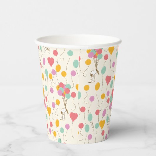 Snoopy Bunches of Balloons Pattern Papieren Bekers (Rechts)