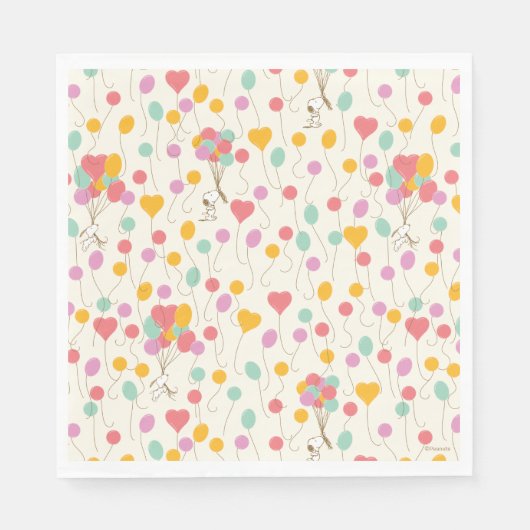 Snoopy Bunches of Balloons Pattern Servet (Voorkant)