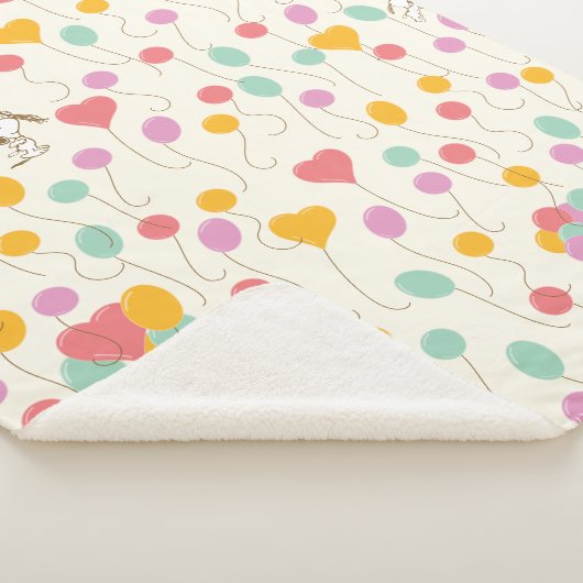 Snoopy Bunches of Balloons Pattern Sherpa Deken (3/4)