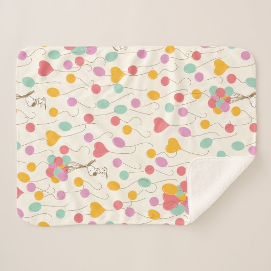 Snoopy Bunches of Balloons Pattern Sherpa Deken (Voorkant (horizontaal))
