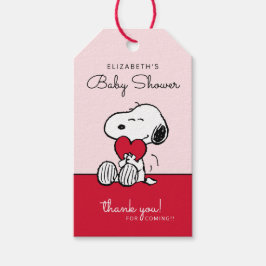 Snoopy | Cadeautags voor baby shower Little Sweeth Cadeaulabel