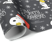 Snoopy Chalkboard Merry kerst Cadeaupapier (Rol Hoek)
