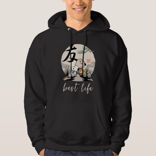 Snoopy, Charlie Brown en Woodstock - Friend Hoodie (Voorkant)
