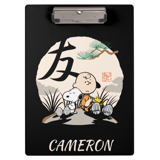 Snoopy, Charlie Brown en Woodstock - Friend Klembord (Voorkant)