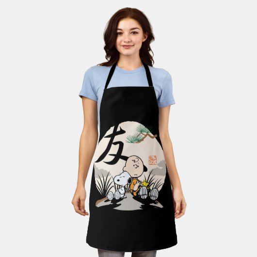 Snoopy, Charlie Brown en Woodstock - Friend Schort (Gedragen)