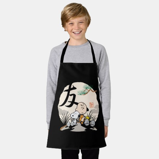 Snoopy, Charlie Brown en Woodstock - Friend Schort (Gedragen)