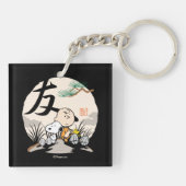 Snoopy, Charlie Brown en Woodstock - Friend Sleutelhanger (Achterkant)