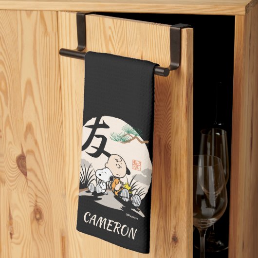 Snoopy, Charlie Brown en Woodstock - Friend Theedoek (Derde Gevouwen)