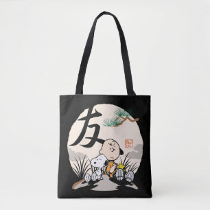 Snoopy, Charlie Brown en Woodstock - Friend Tote Bag