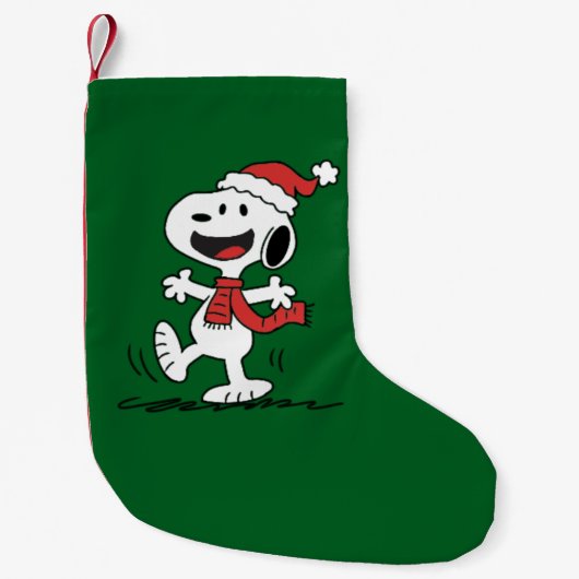 Snoopy Christmas fun  Kleine Kerstsok (Voorkant)
