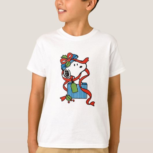 snoopy christmas present t-shirt (Voorkant)