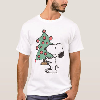 snoopy christmas tree t-shirt