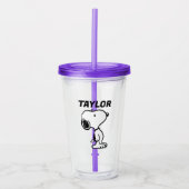 Snoopy Classic Comics Pattern Acryl Drinkbeker (Voorkant)