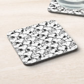 Snoopy Classic Comics Pattern Bier Onderzetter (Linkerzijde)