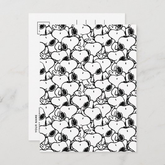 Snoopy Classic Comics Pattern Briefkaart (Voorkant / Achterkant)