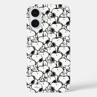 Snoopy Classic Comics Pattern iPhone 16 Hoesje