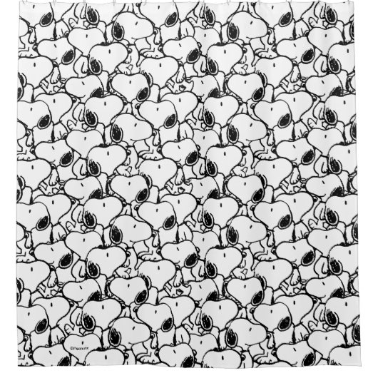 Snoopy Classic Comics Pattern Douchegordijn (Voorkant)