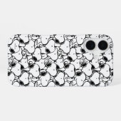 Snoopy Classic Comics Pattern iPhone 16 Hoesje (Achterkant horizontaal)