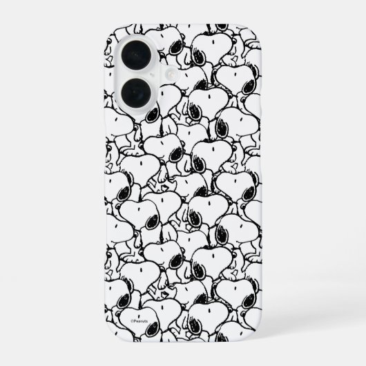 Snoopy Classic Comics Pattern iPhone 16 Hoesje (Achterkant)