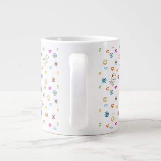 Snoopy Colorful Hearts Patroon Grote Koffiekop (Achterkant)