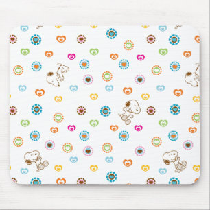 Snoopy Colorful Hearts Patroon Muismat