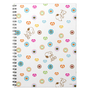 Snoopy Colorful Hearts Patroon Notitieboek