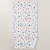 Snoopy Colorful Hearts Patroon Strandlaken (Voorkant)