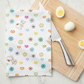 Snoopy Colorful Hearts Patroon Theedoek (Quarter Fold)