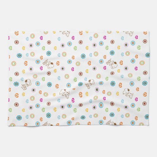 Snoopy Colorful Hearts Patroon Theedoek (Horizontaal)