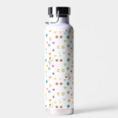 Snoopy Colorful Hearts Patroon Waterfles (Rechts)