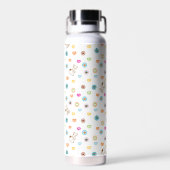 Snoopy Colorful Hearts Patroon Waterfles (Achterkant)