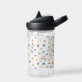 Snoopy Colorful Hearts Patroon Waterfles (Links)