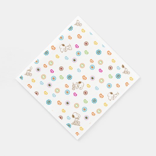 Snoopy Colorful Hearts Pattern Servet (Hoek)