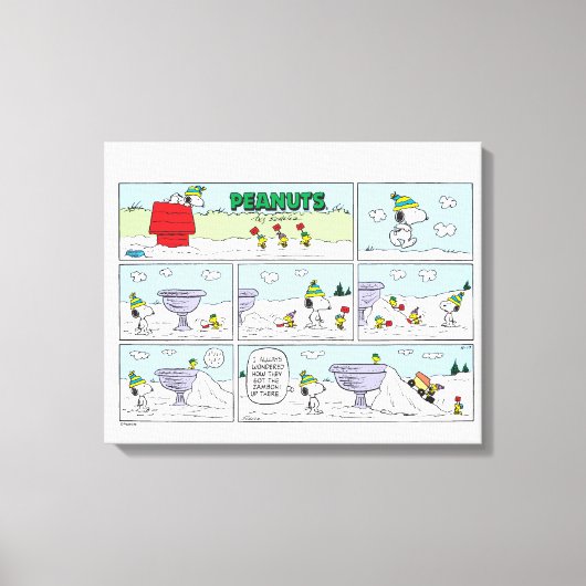 Snoopy & De Bemanning Canvas Afdruk (Voorkant)