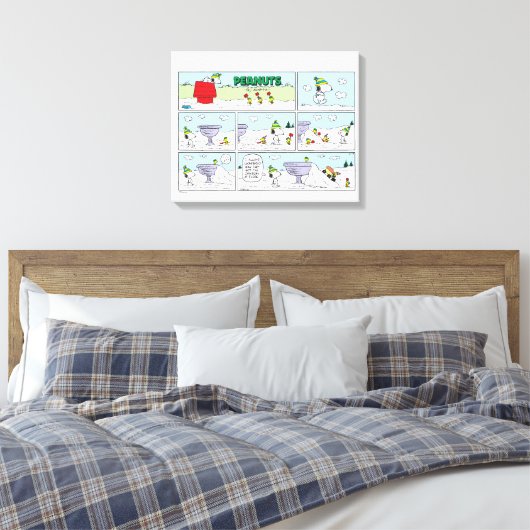 Snoopy & De Bemanning Canvas Afdruk (Insitu (Slaapkamer))