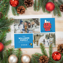 Snoopy Doghouse Kerstmis Familie Foto Collage