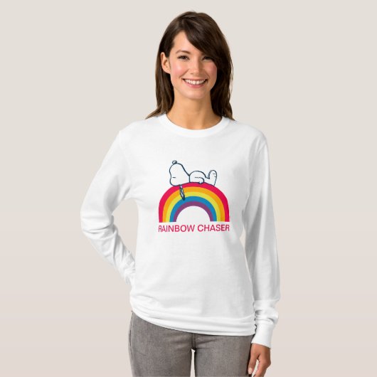 Snoopy | Dream in Color Rainbow T-shirt (Voorkant volledig)
