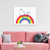 Snoopy | Dream in kleurenregenboog Canvas Afdruk (Insitu (Woonkamer))