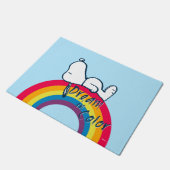 Snoopy | Dream in kleurenregenboog Deurmat (Schuin)