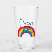 Snoopy | Dream in kleurenregenboog Glas (Voorkant)