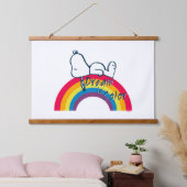 Snoopy | Dream in kleurenregenboog Hangend Wandkleed (Slaapkamer)