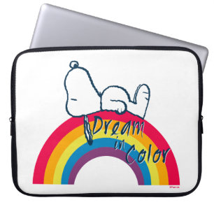 Snoopy   Dream in kleurenregenboog Laptop Sleeve