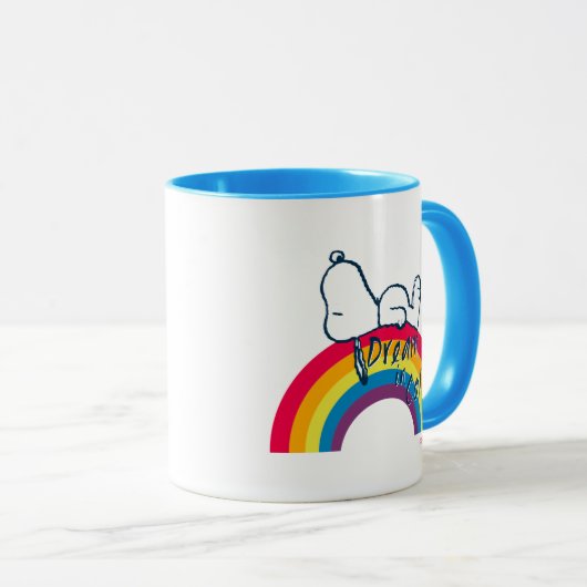 Snoopy | Dream in kleurenregenboog Mok (Voorkant rechts)