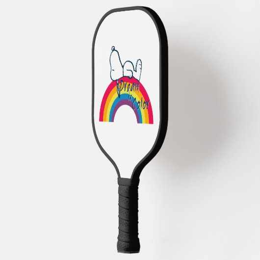 Snoopy | Dream in kleurenregenboog Pickleball Paddle (Links)