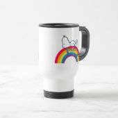 Snoopy | Dream in kleurenregenboog Reisbeker (Voorkant rechts)