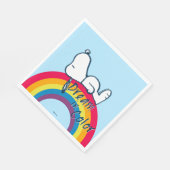 Snoopy | Dream in kleurenregenboog Servet (Hoek)