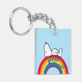 Snoopy | Dream in kleurenregenboog Sleutelhanger (Voorkant Links)