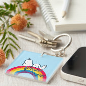 Snoopy | Dream in kleurenregenboog Sleutelhanger (Voorkant Rechts)