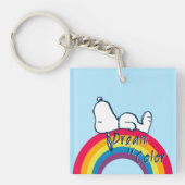 Snoopy | Dream in kleurenregenboog Sleutelhanger (Voorkant)